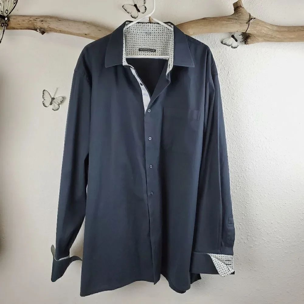 Visconti 2 ply mercerized cotton button up shirt